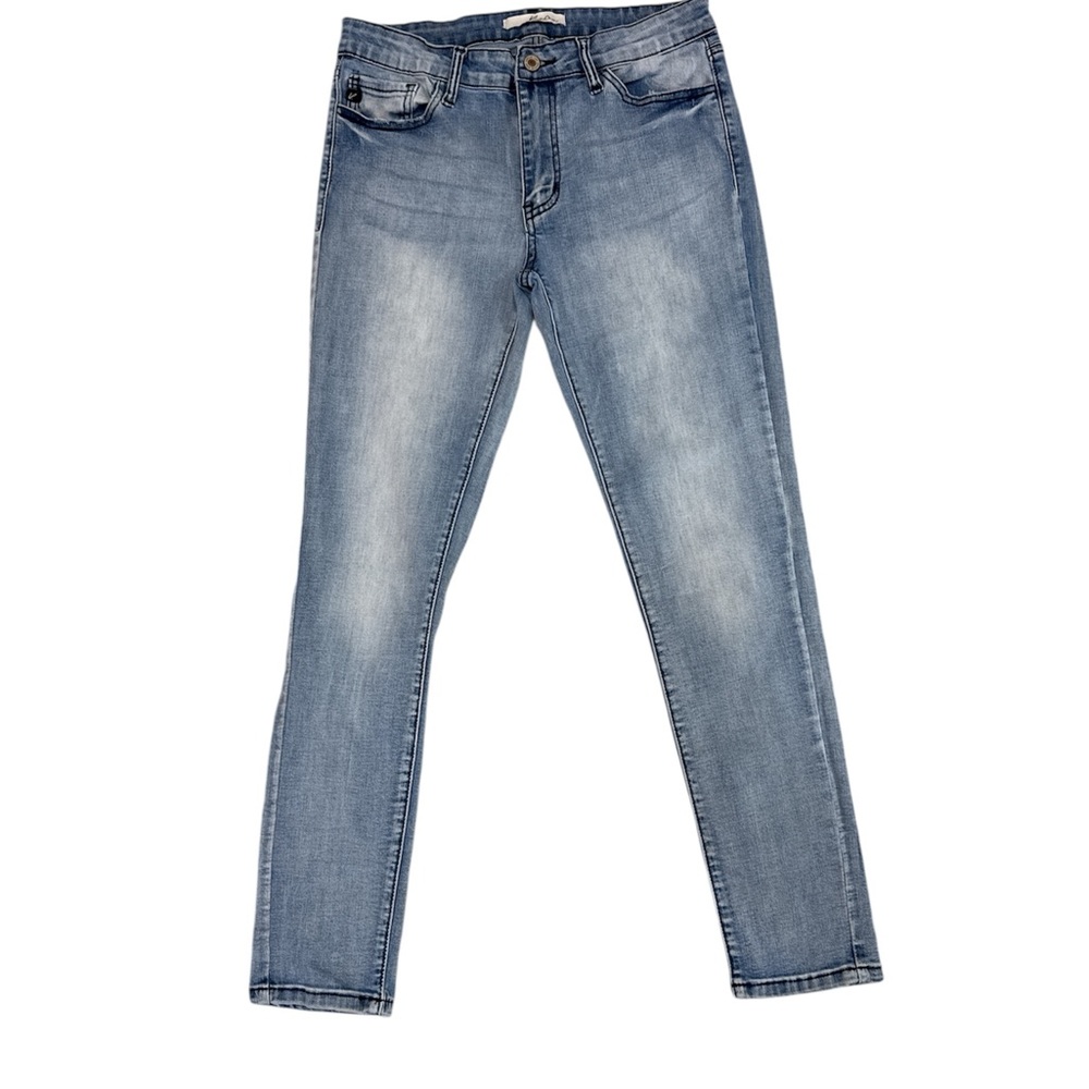 KanCan Blue Skinny Jeans with Distressed Details